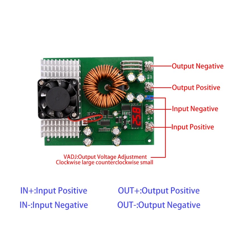 1000W 50A DC-DC Buck Converter - огляд і ціна Step Down Dc Power Supply Module 1000W